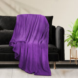 DreamZ 320GSM 220x160cm Ultra Soft Mink Aubergine Single - Rear View