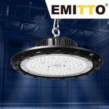 EMITTO UFO High Bay LED Lights Warehouse 150W - Close-Up Angle