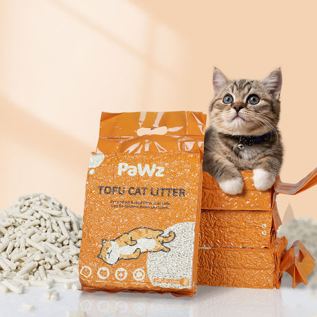 PaWz 2.5kg Tofu Cat Litter Clumping Natural-2018816795460374534
