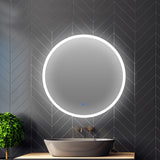 EMITTO LED Wall Mirror Round Anti-fog 60CM - Rear View