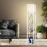 EMITTO Floor Lamp Storage Shelf LED White - Rear View