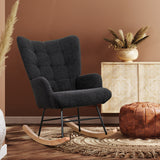 Levede Fleece Rocking Chair - Rear View