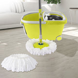Cleanflo Spin Mop Bucket Set 360? Spinning Green - Rear View