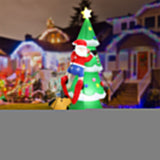 Santaco Inflatable Christmas 2.4M Xmas Tree Santa Claus - 45-Degree Angle