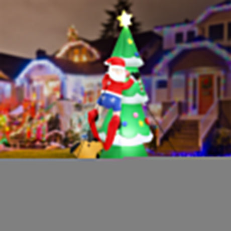 Santaco Inflatable Christmas 2.4M Xmas Tree Santa Claus-1952534170358124550