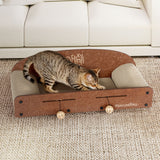 Pawz Cat Scratching Board Corrugated Cardboard 2 Balls - Rear View