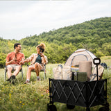 Lambu Folding Wagon Cart Black - Rear View
