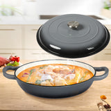 3.5L Enamel Dutch Oven Pan in Black Colour-2018816805572841478