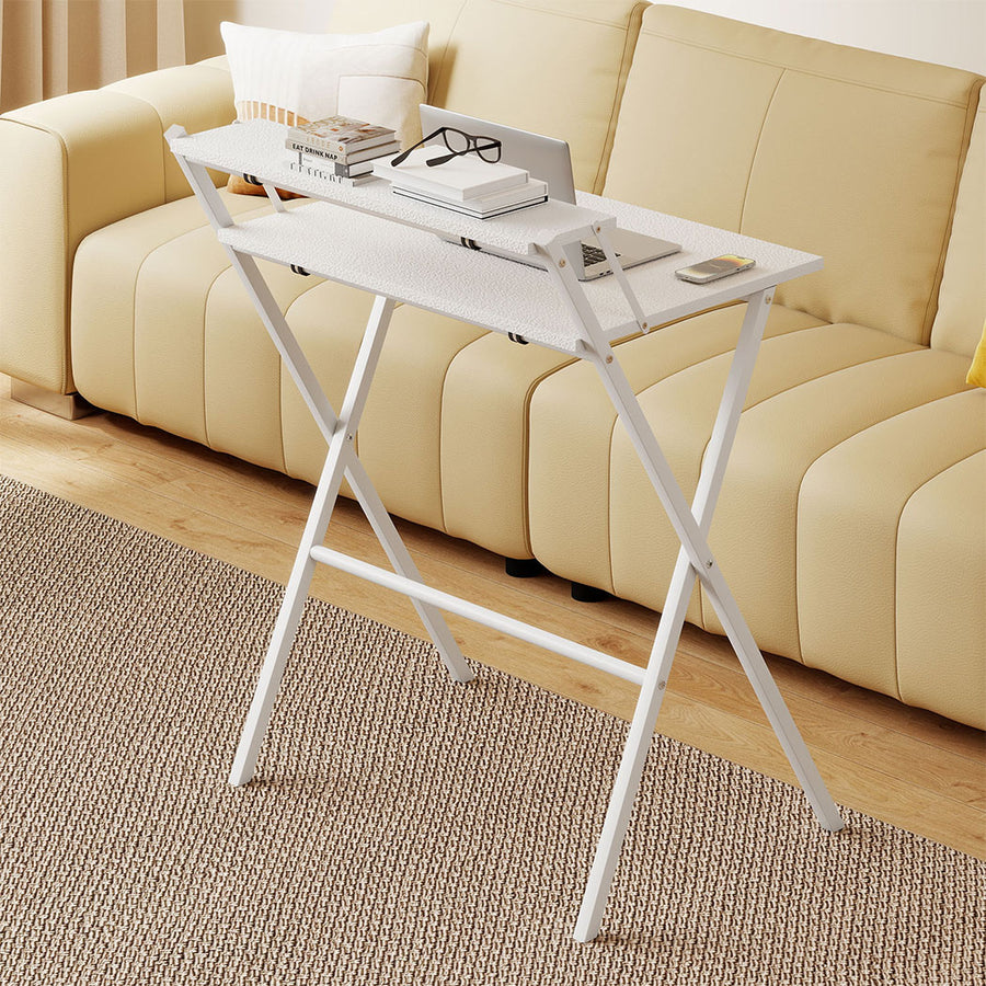 Levede Foldable Computer Desk Office Study Desk White-2011971108894543878