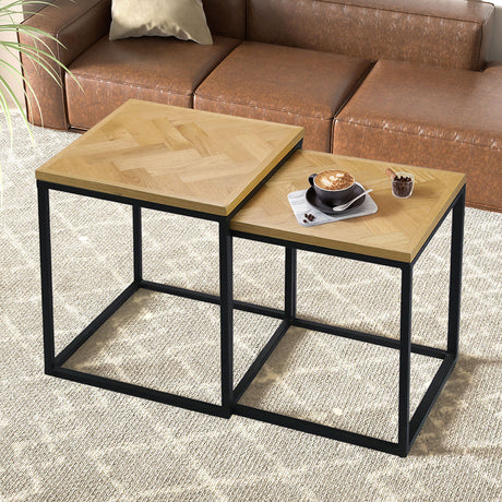 Levede 2PCS Nesting Coffee Tables-2018816870689411079