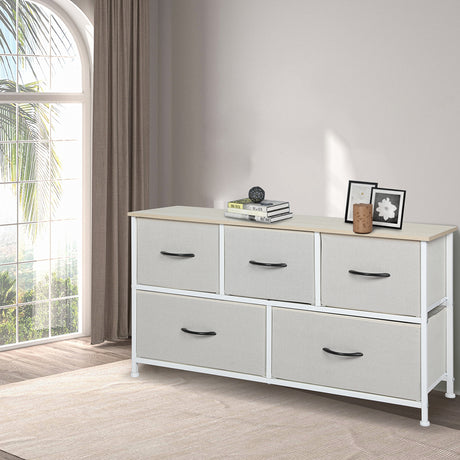 Levede Storage Cabinet Tower Chest Beige-2006733261870600199