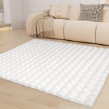 Marlow Floor Rug Carpet Fluffy Faux Rabbit Fur 80x120CM - Rear View