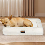 Pawz M Size Orthopedic Dog Bed with Corduroy Removable Cover Waterproof Washable Beige-2018816748488364038