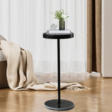 Side Table Round Tabletop Small Lightweight - Rear View