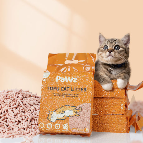 PaWz 2.5kg Tofu Cat Litter Clumping Peach-2006732997918855174