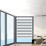 Marlow Blackout Zebra Roller Blind Curtains 60x210 Grey-2018816697888280582