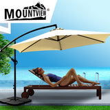 Mountview 3M Outdoor Umbrella Cantilever Grey - Rear View