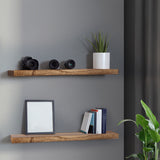 Levede 2 Pcs Floating Shelves Wall Mounted Medium - Rear View