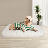 Pawz XL Size Orthopedic Dog Bed with Sherpa Plush Removable Cover in White - Rear View