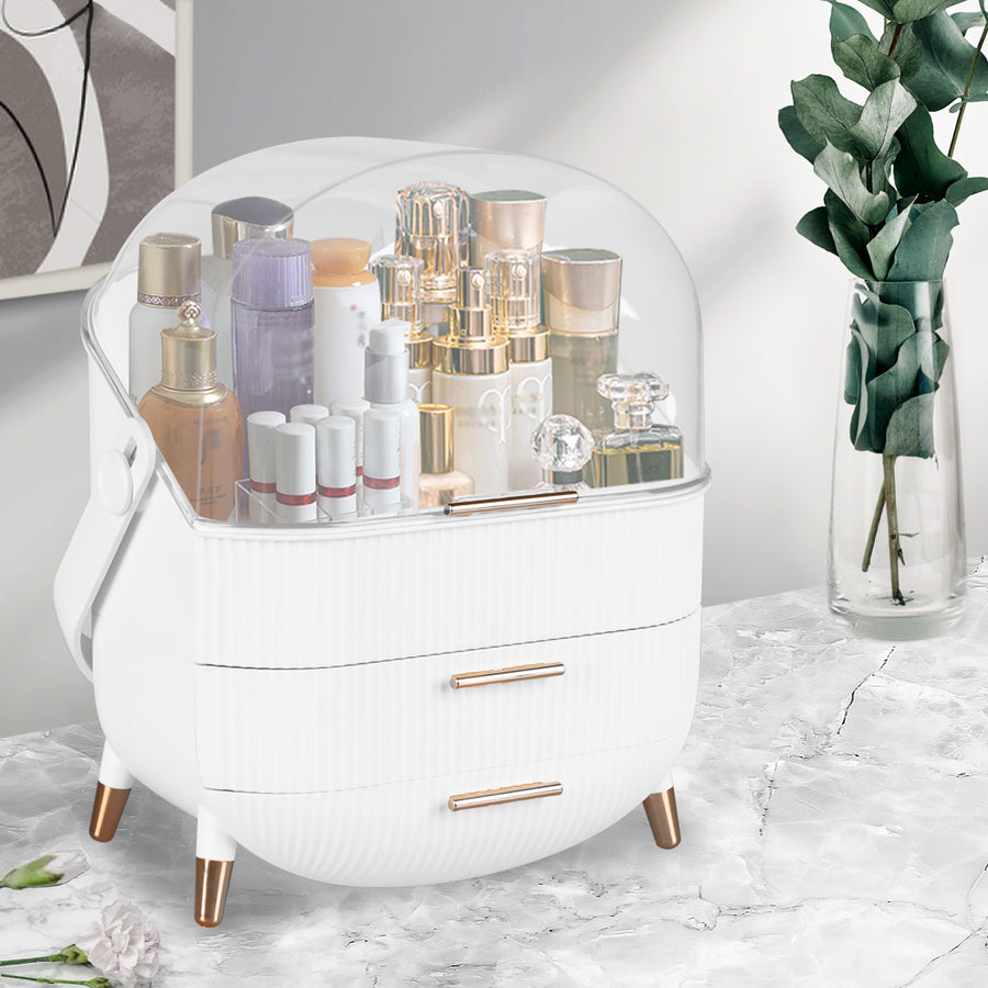 Makeup Organizer Case Drawer Portable White-2006733282275889158