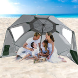 Mountview Beach Umbrella Outdoor Umbrellas Green 2.33M - Rear View