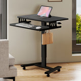 Levede Mobile Standing Desk Adjustable Height Table - Rear View