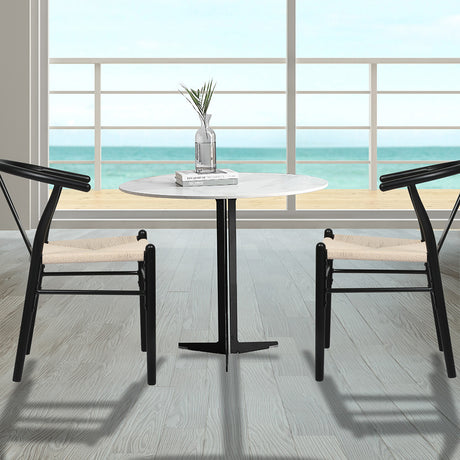 Levede 6x Dining Chairs Wooden Hans Black-2018816932366651398