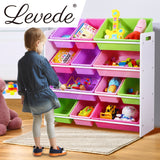 Levede 12Bins Kids Toy Box Bookshelf-2006733038033178630
