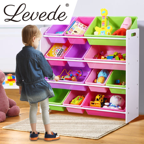 Levede 12Bins Kids Toy Box Bookshelf-2006733038033178630