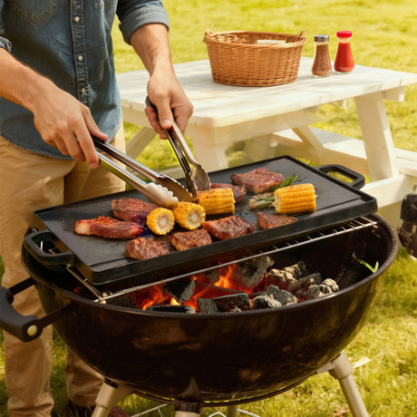 Toque 49.5cm Reversible Cast Iron Griddle Pan Non-Stick-2011971111797002246