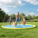 Pawz Splash Pad Kids Pet Sprinkler Water Play Mat 240cm - Close-Up Angle