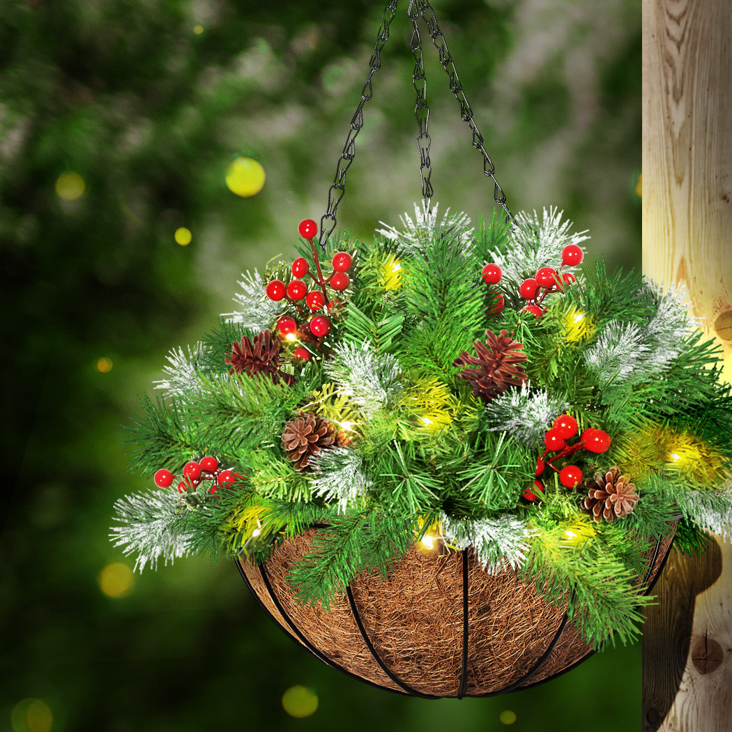Santaco Christmas Hanging Basket Ornaments 30CM-2018816711976947718