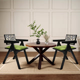 Levede Dining Chair Retro Backrest Chair x6 - Rear View