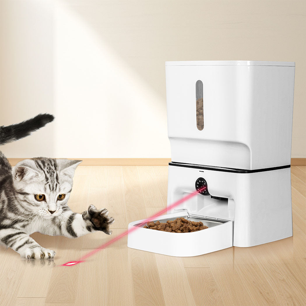 Pawz 2-in-1 Automatic Pet Feeder Wifi Camera Laser Toy-1954802481426993158