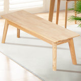 Levede 1XDining Chairs Bench Chair Seat Nature - Rear View