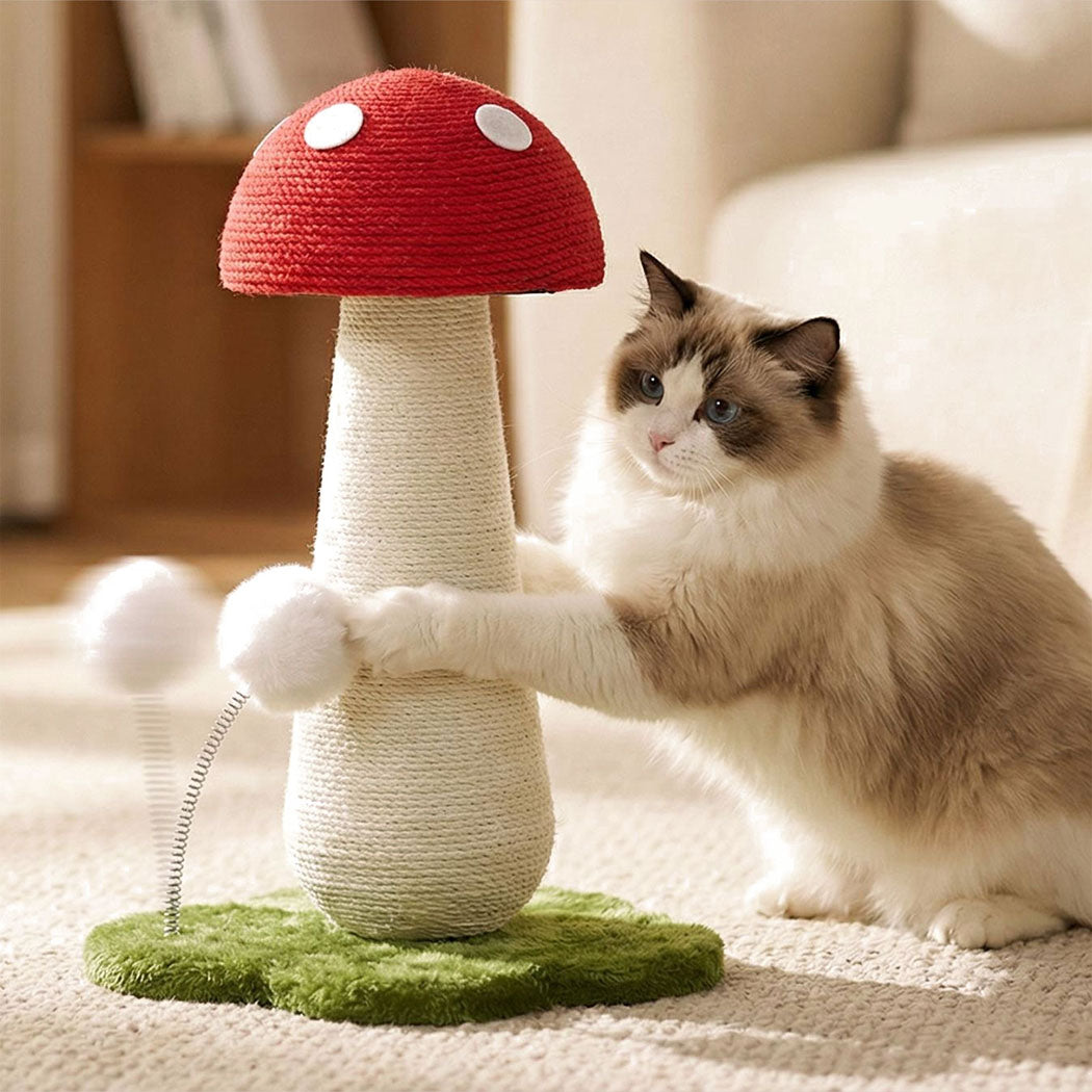 Pawz Mushroom Cat Scratching Post Sisal Rope Cat Tower-2011971127760523270