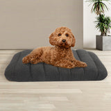 Pawz M Size Orthopedic Dog Bed with Sherpa Plush Removable Cover in Grey - Rear View