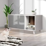 PaWz Enclosed Cat Litter Cabinet Box Grey-2018816830264709126