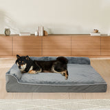 Pawz Orthopedic Dog Bed L Grey - Rear View