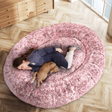 TheNapBed Memory Foam Pet Bed Pink - Rear View