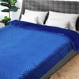 DreamZ Weighted Blanket Cover Quilt Blue - Rear View
