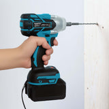 Traderight Impact Wrench 21V Cordless,73pcs,550Nm 2x4.0Ah - Rear View