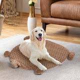 PaWz Pet Bed Cat Calming Beds Dog Squeaky L Tan Large - Rear View