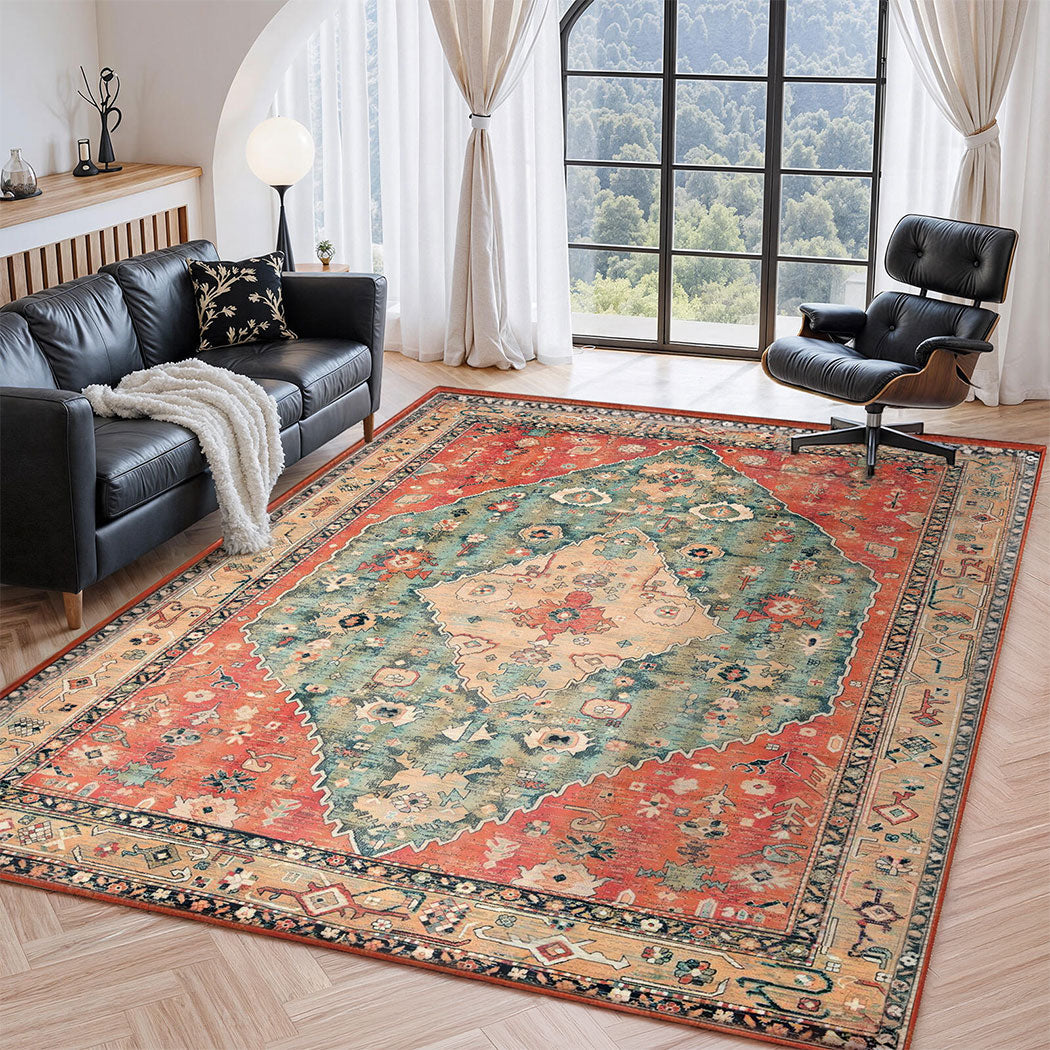 Marlow Floor Rug Vintage Polyester Washable Area Rugs-2011971111285297158