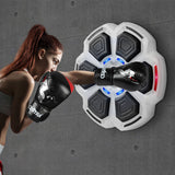 Centra Punching Box With 12OZ Boxing Glove Grey - Rear View