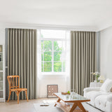 Marlow 2XBlockout Curtains Chenille 132x250 Coffee - Rear View