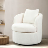 Levede Fleece Swivel Chair - Rear View