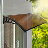 Mountview Window Door Awning Outdoor 1M X 1.5M Brown 1x1.5M - Rear View