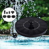Solar Fountain Powered Water Power Floating - Rear View