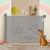 BoPeep Retractable Baby Safety Gates 300cm Grey 300 cm - Rear View